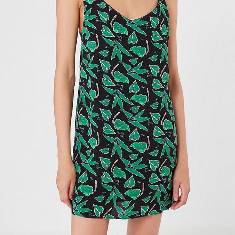 Urban Outfitters Crepe Printed Mini Dress NEW